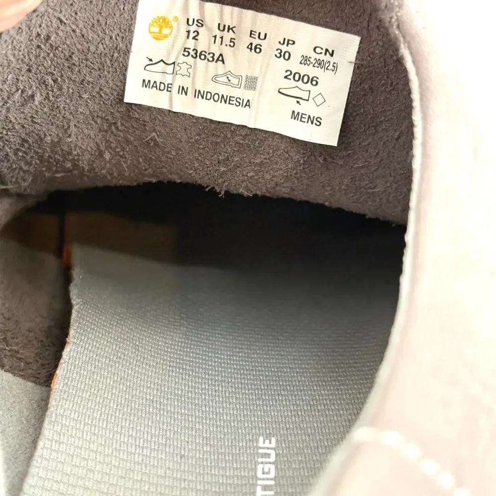 Timberland Mens Stormbuck Oxfords 12 Lace-Up Grey Nubuck Leather Shoes 5363A